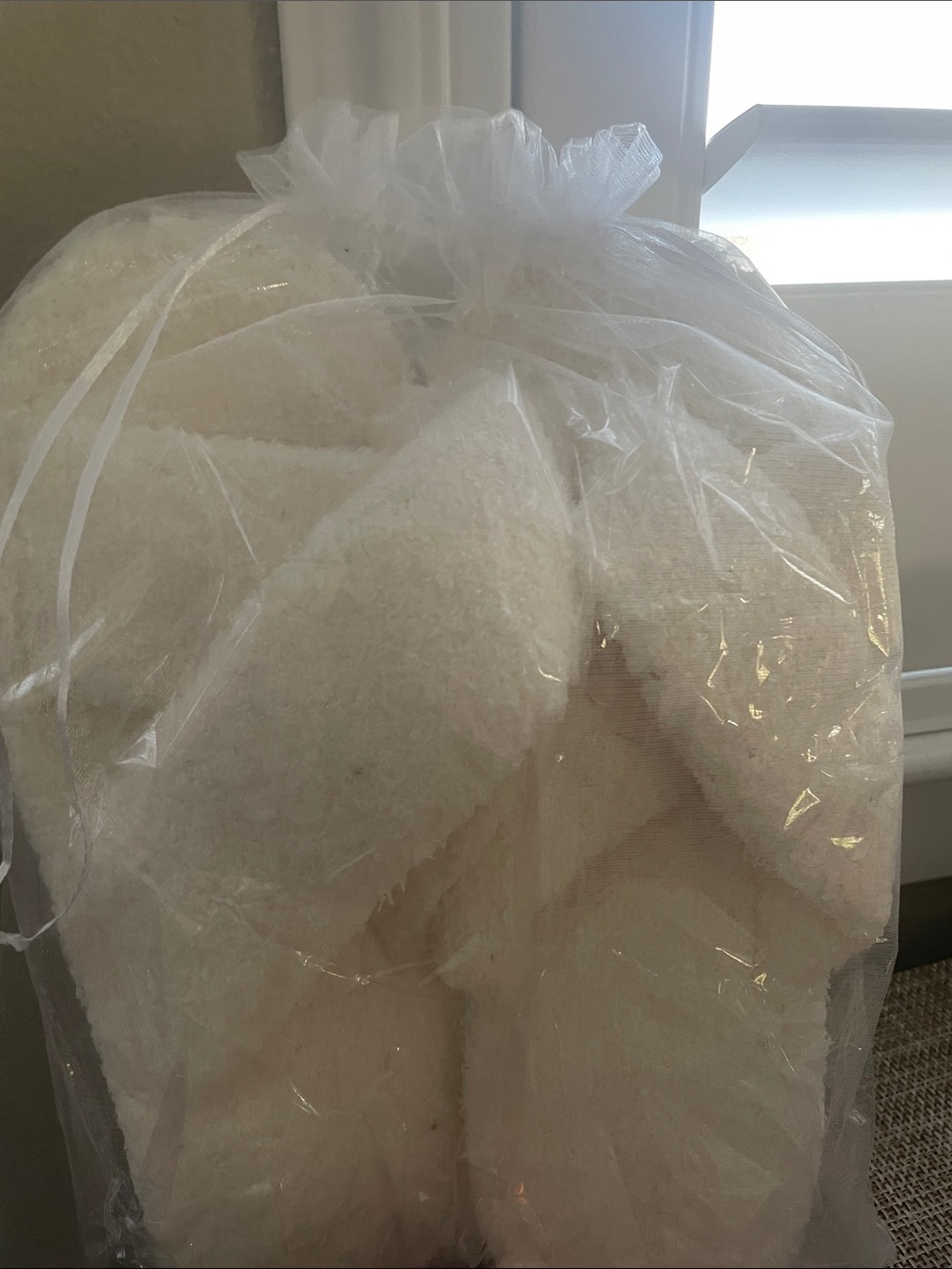 🎉🎉Women’s Plush White Spa Slippers L/XL